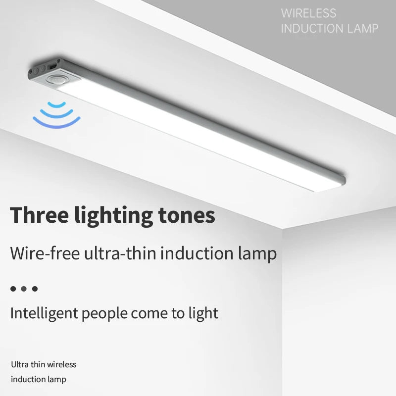 LED Ultra-Thin Motion Sensor Light — Rechargeable, 3-Color Cabinet & Closet Lighting