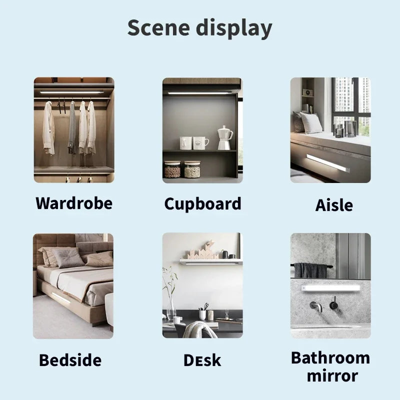 LED Ultra-Thin Motion Sensor Light — Rechargeable, 3-Color Cabinet & Closet Lighting