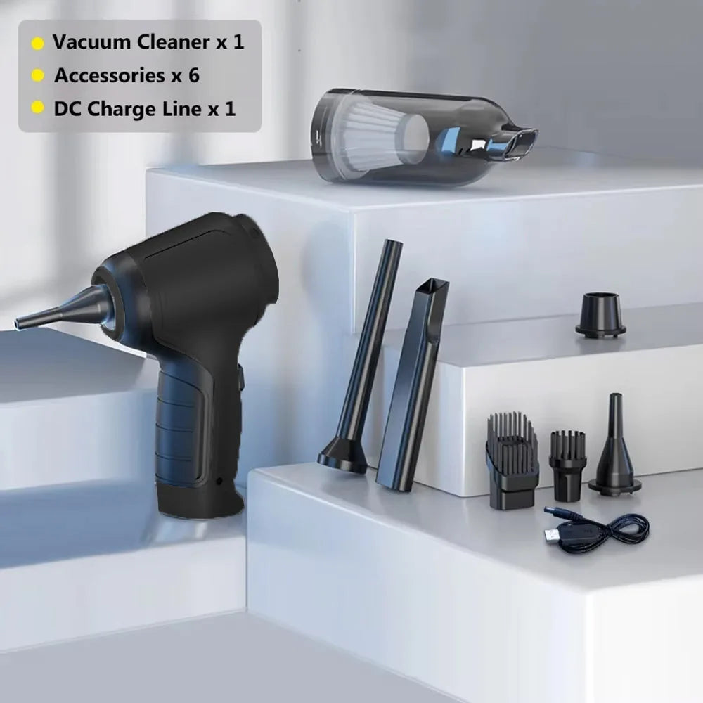 Mini Wireless Car Vacuum — Strong Suction, Portable & Rechargeable