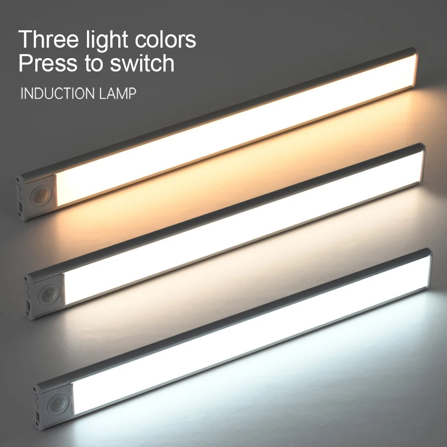 LED Ultra-Thin Motion Sensor Light — Rechargeable, 3-Color Cabinet & Closet Lighting