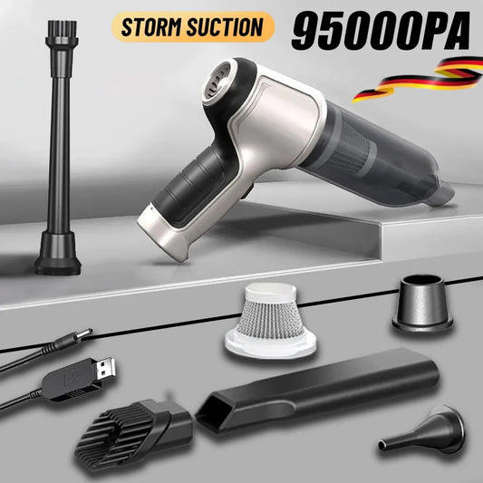 Mini Wireless Car Vacuum — Strong Suction, Portable & Rechargeable