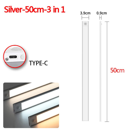 LED Ultra-Thin Motion Sensor Light — Rechargeable, 3-Color Cabinet & Closet Lighting