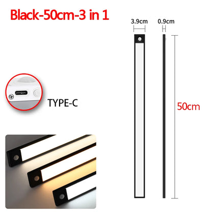 LED Ultra-Thin Motion Sensor Light — Rechargeable, 3-Color Cabinet & Closet Lighting