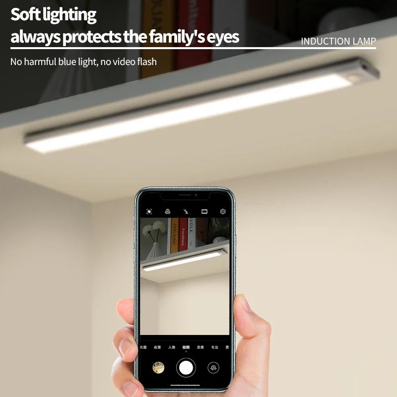 LED Ultra-Thin Motion Sensor Light — Rechargeable, 3-Color Cabinet & Closet Lighting