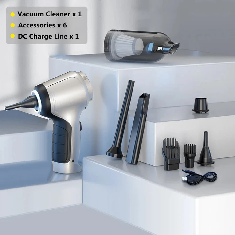 Mini Wireless Car Vacuum — Strong Suction, Portable & Rechargeable